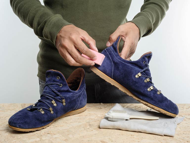 cleaning suede sneakers