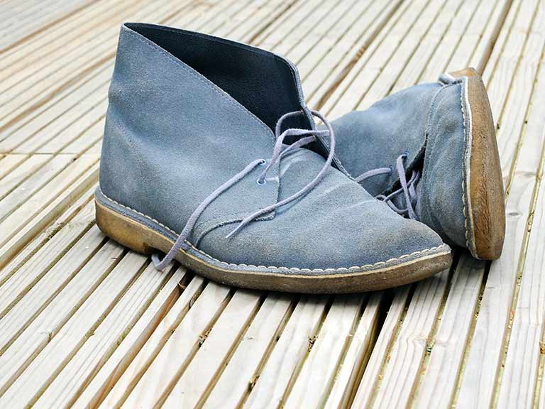 clarks desert boots denim blue suede