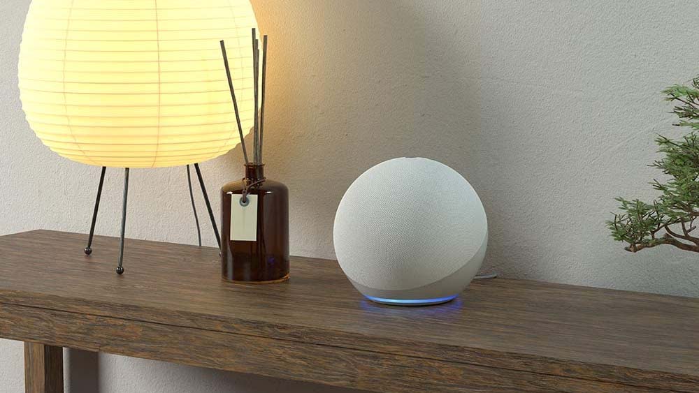 Blue light illuminates when Alexa is listening