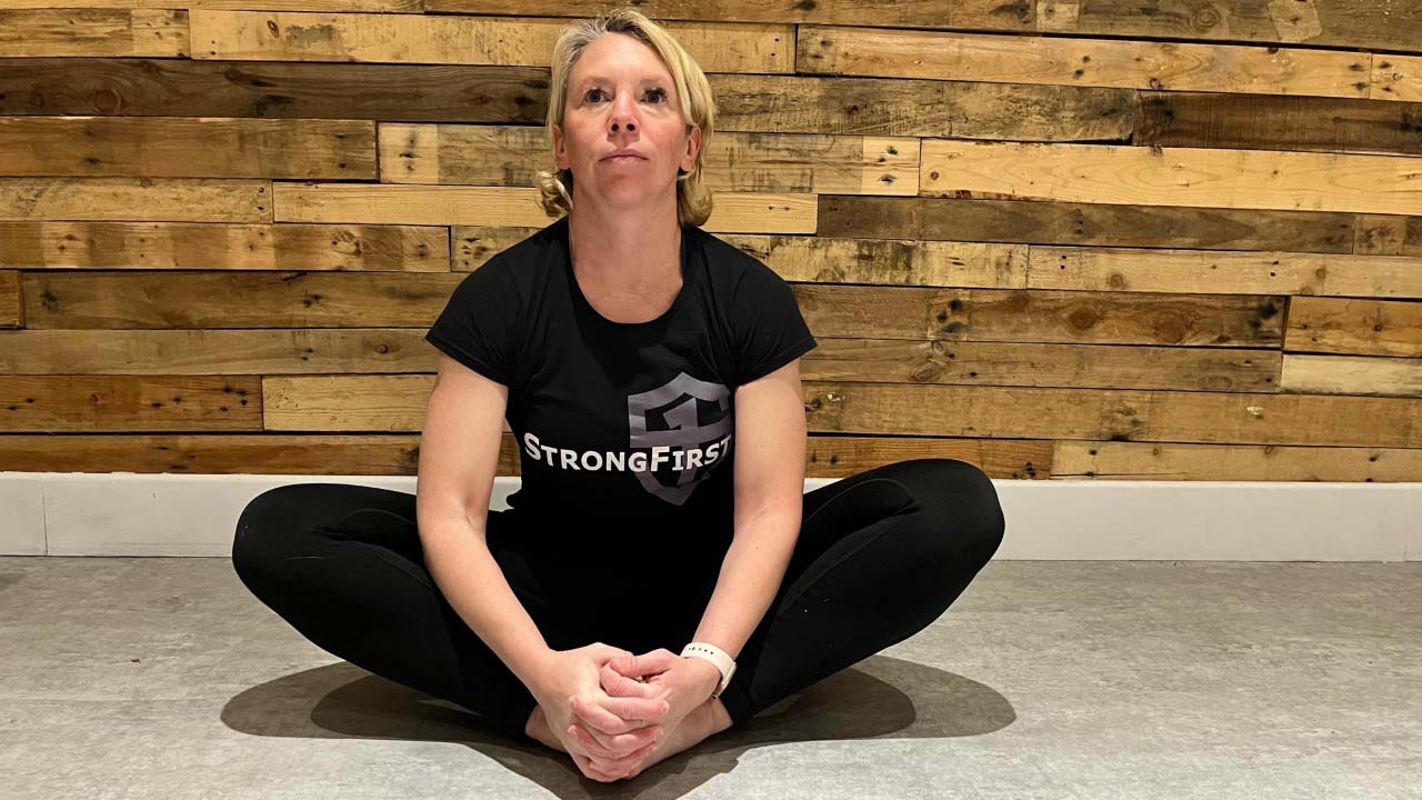 Butterfly pose helps with improving flexibility 