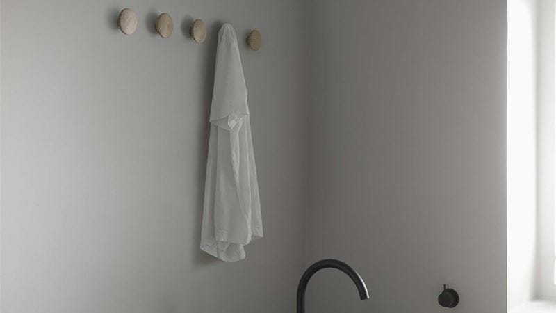 oak dot coat hooks