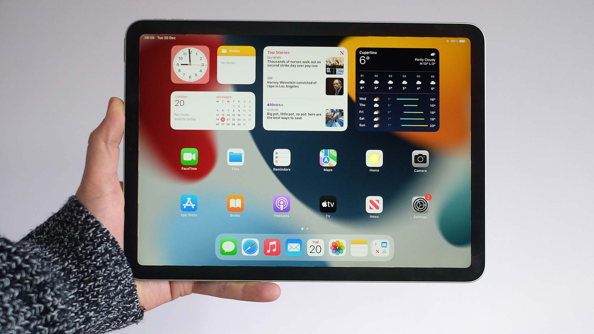 An iPad that has been set up