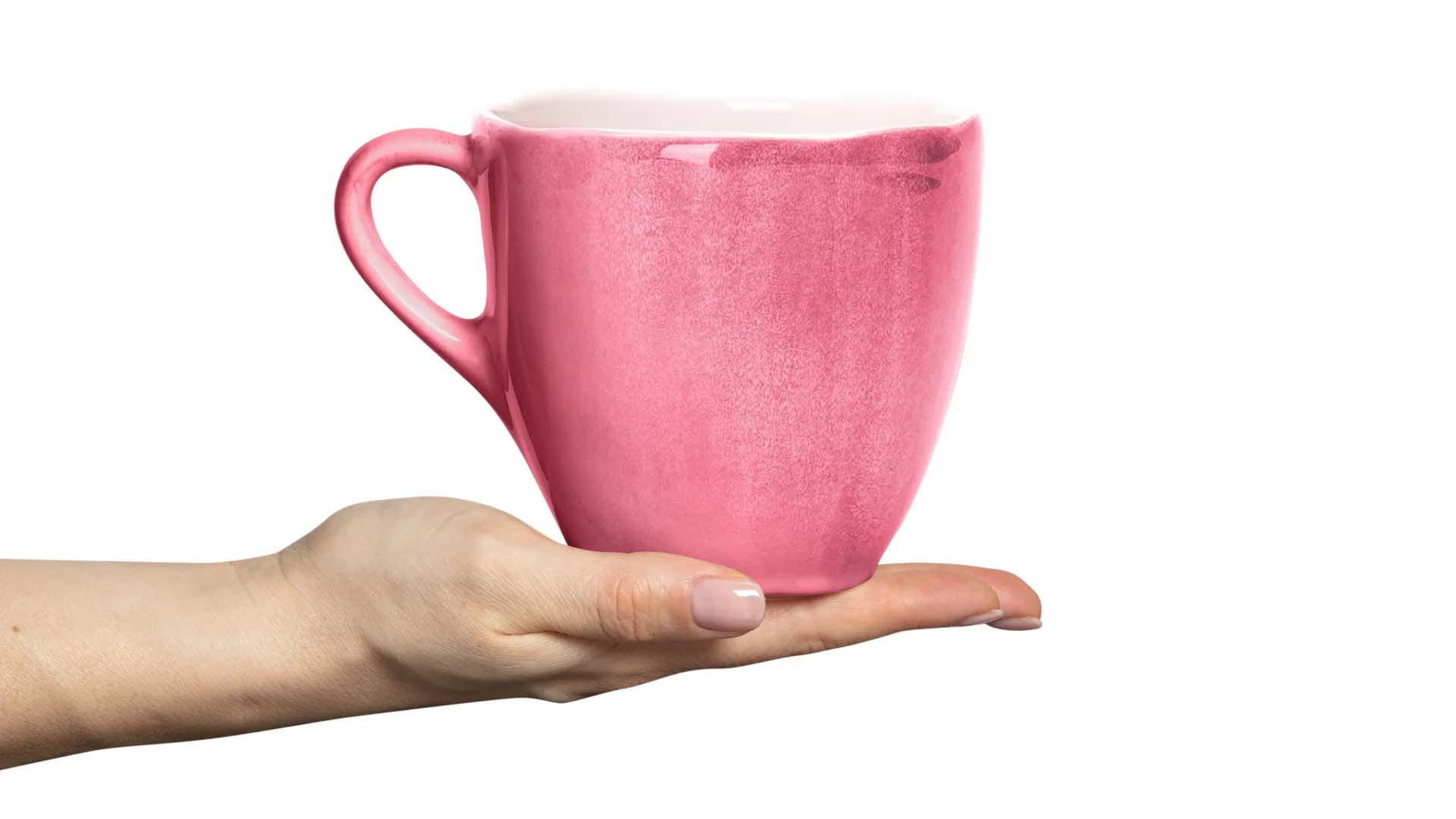pink mug
