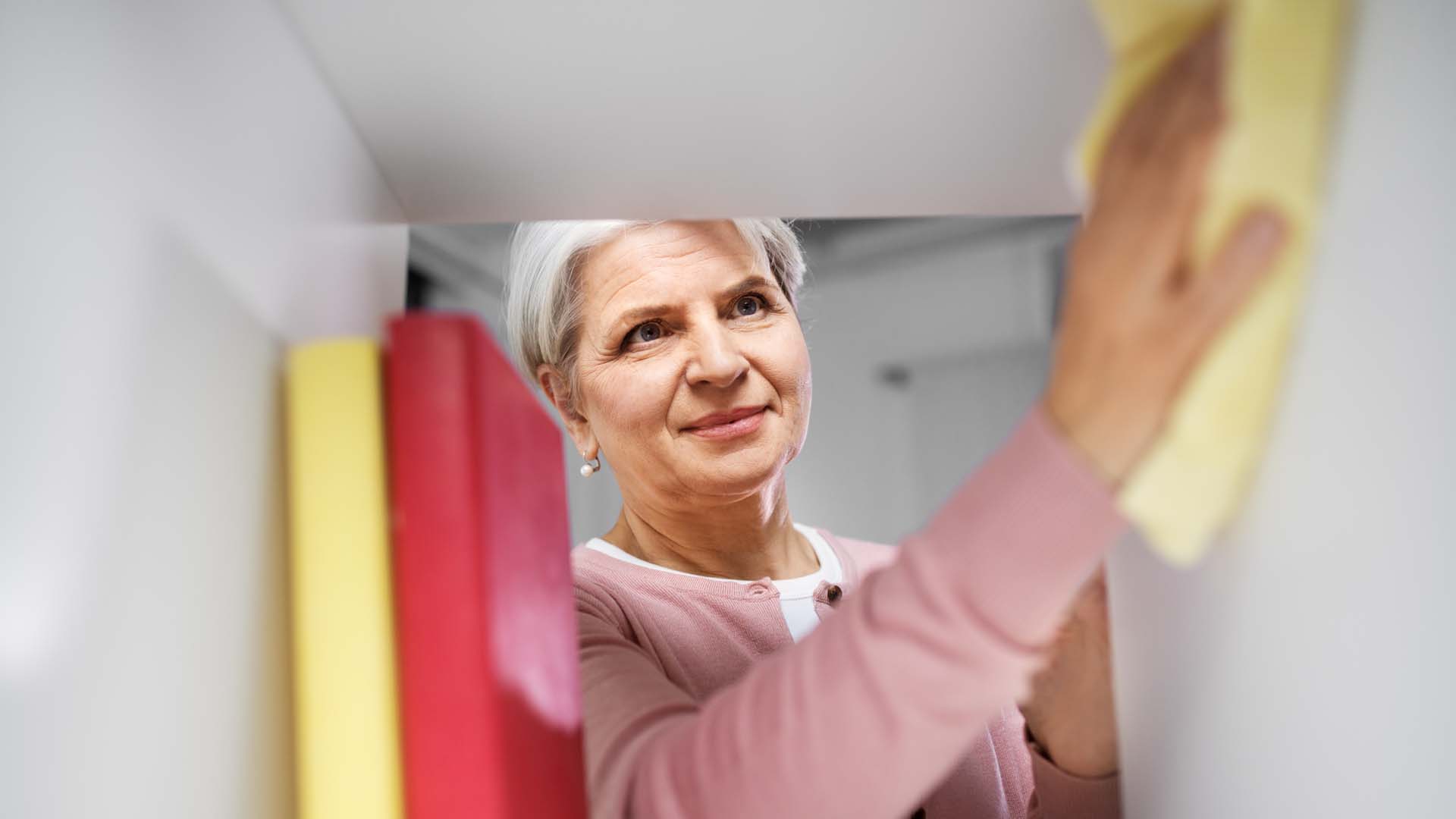 cleaning under the sink