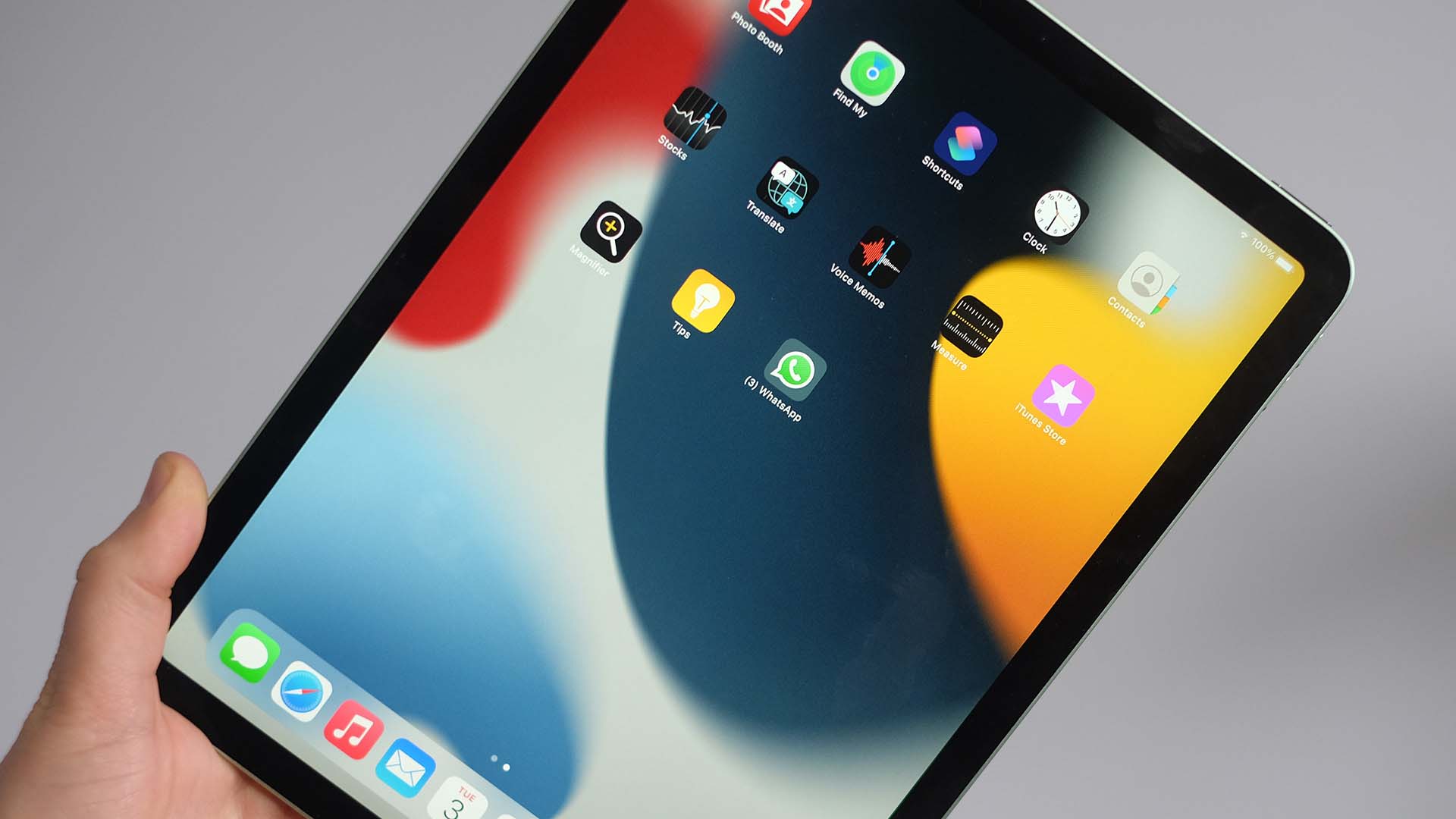 An iPad home screen