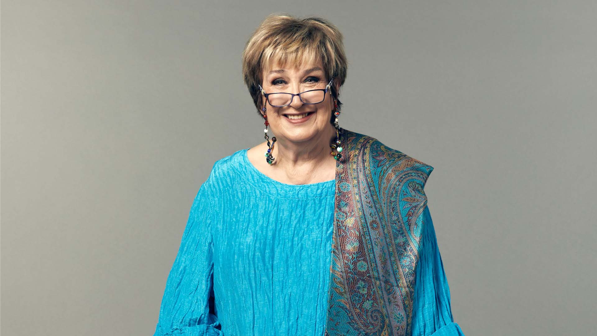 columnist Jenni Murray in a blue top