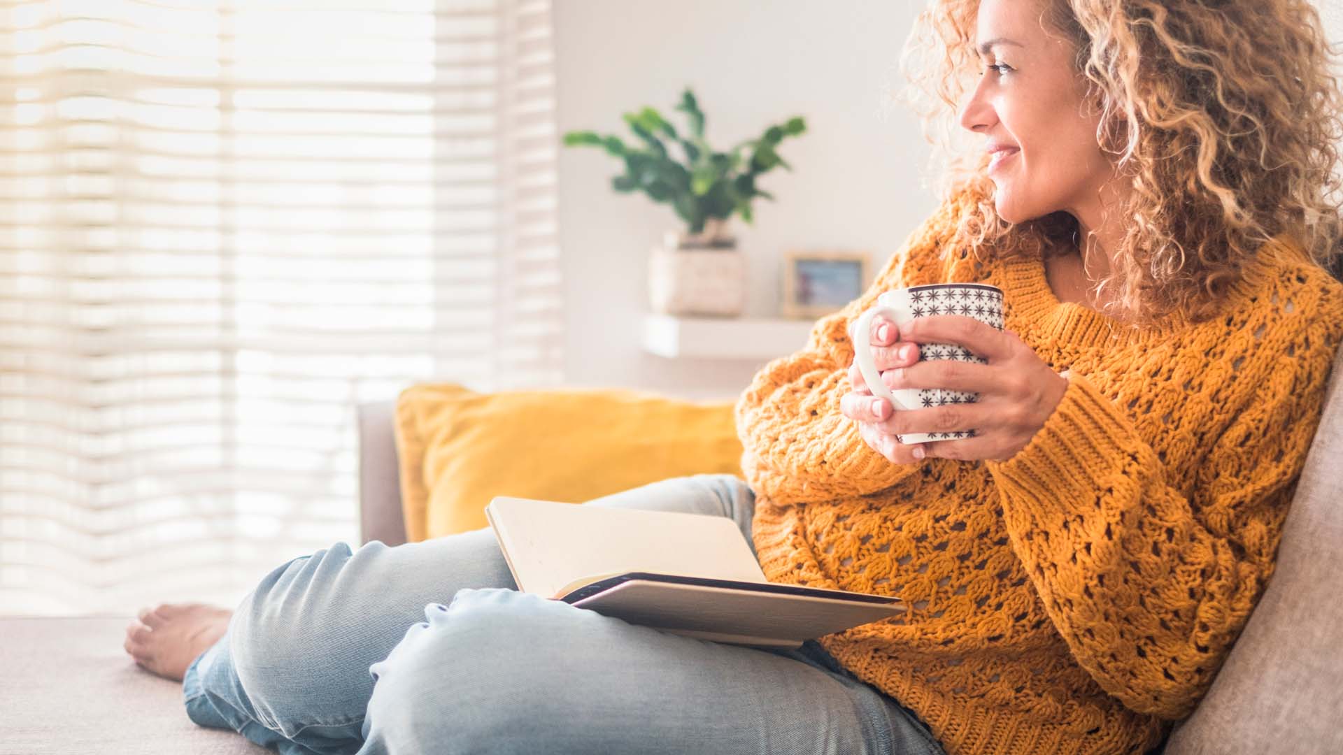 Lady with a cup of tea