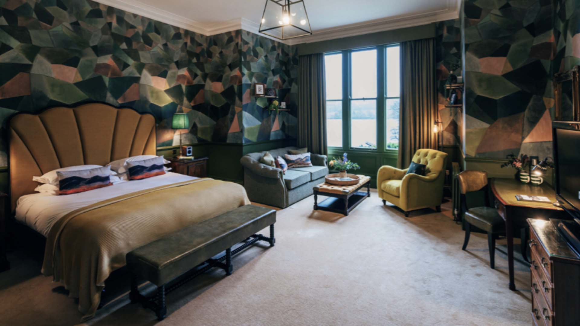 Art Deco-inspired bedroom at Another Place