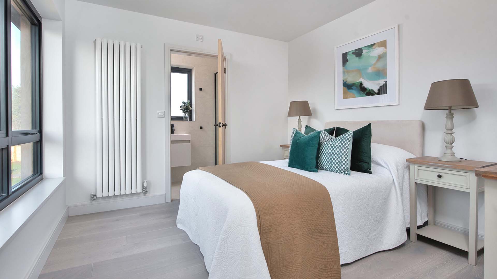 This was an empty bedroom, but Lemon Lime interiors staged it for sale, without making it seem cluttered