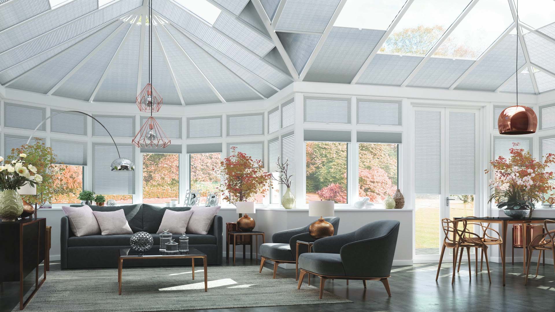 A spacious conservatory