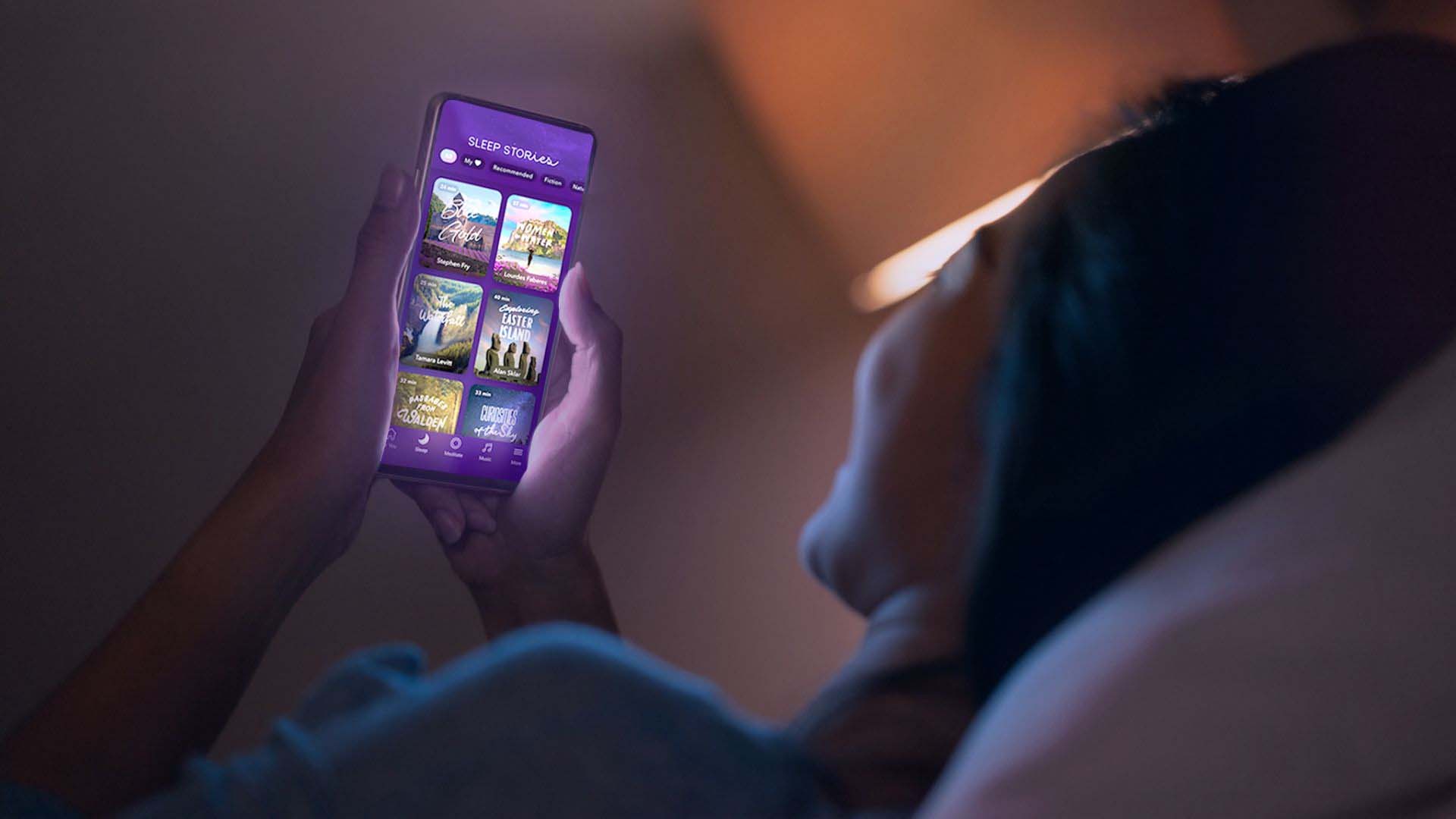 Apps offer a range of meditations, breathing exercises and stories to help you nod off