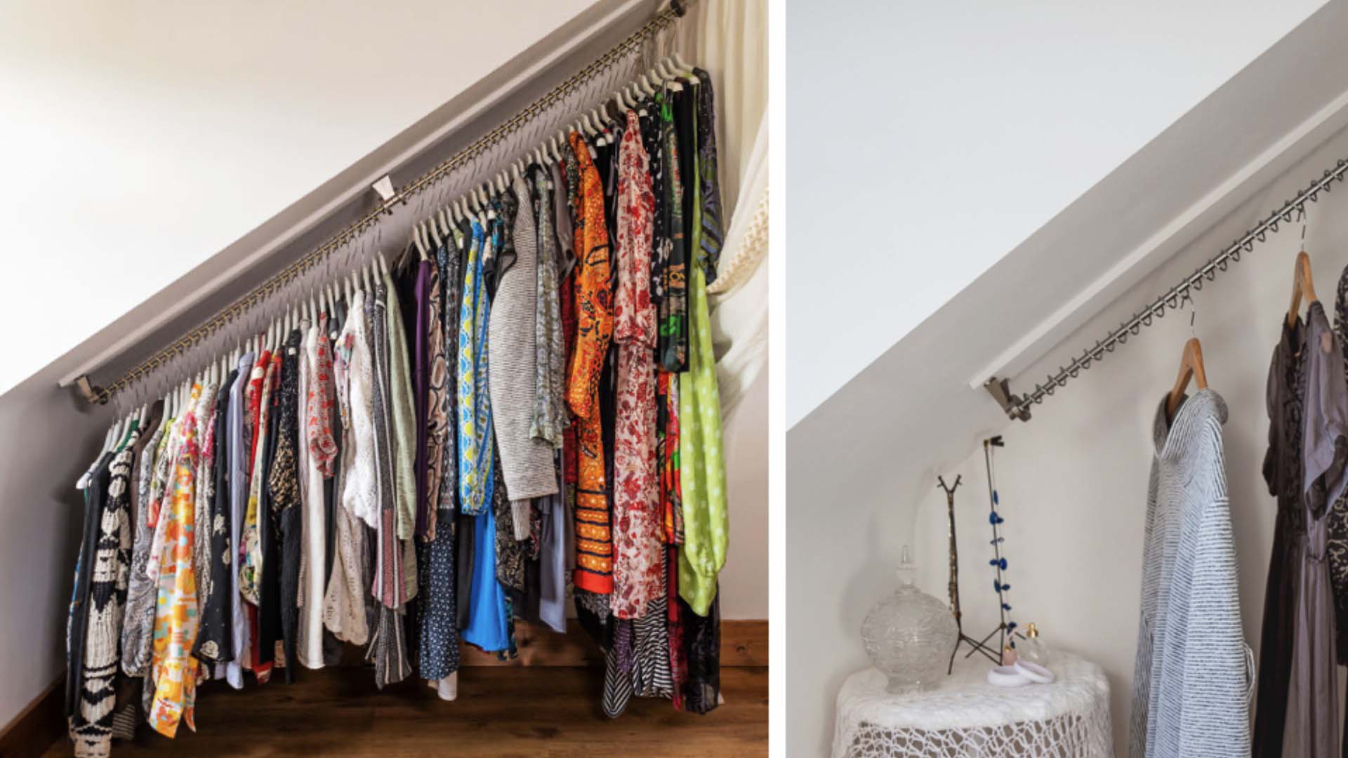 An example of how to use a space with an angled ceiling