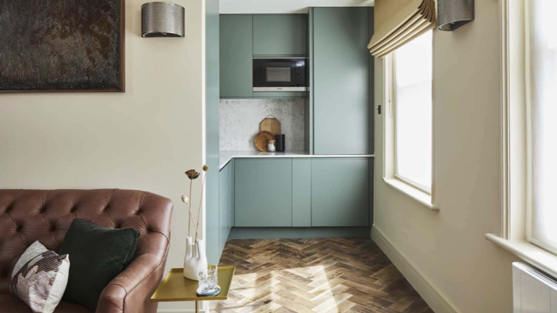 Small kitchen off a lounge