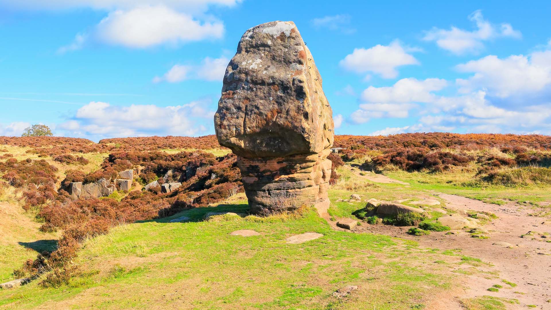 A standing stone on Stanton Moor