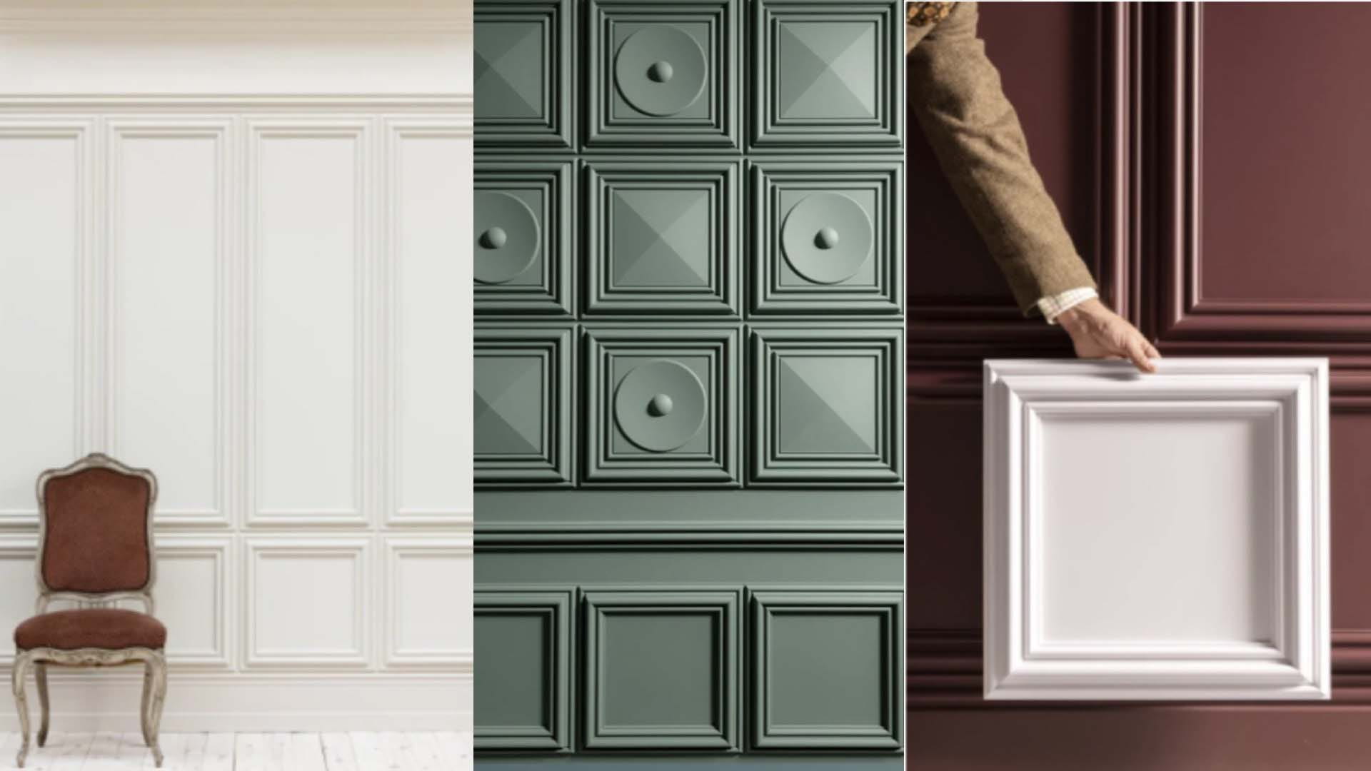 Examples of panelling in a room
