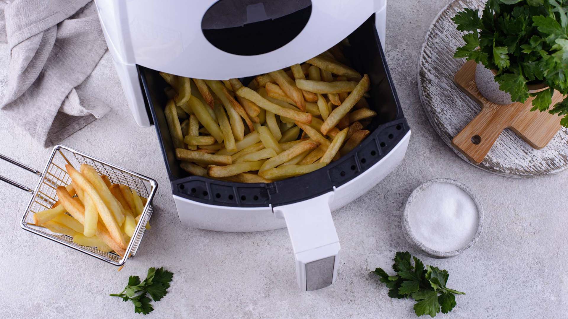 Chips in an airfryer