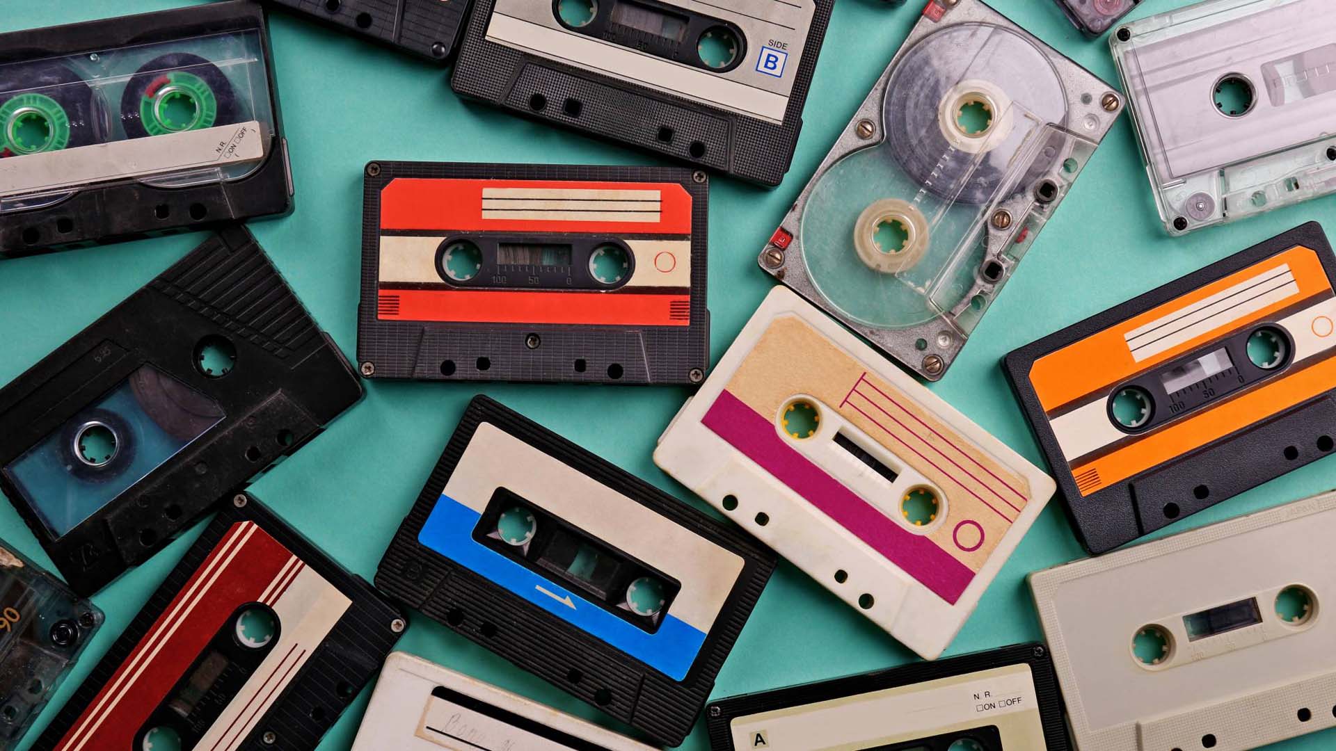 Image of old cassette tapes