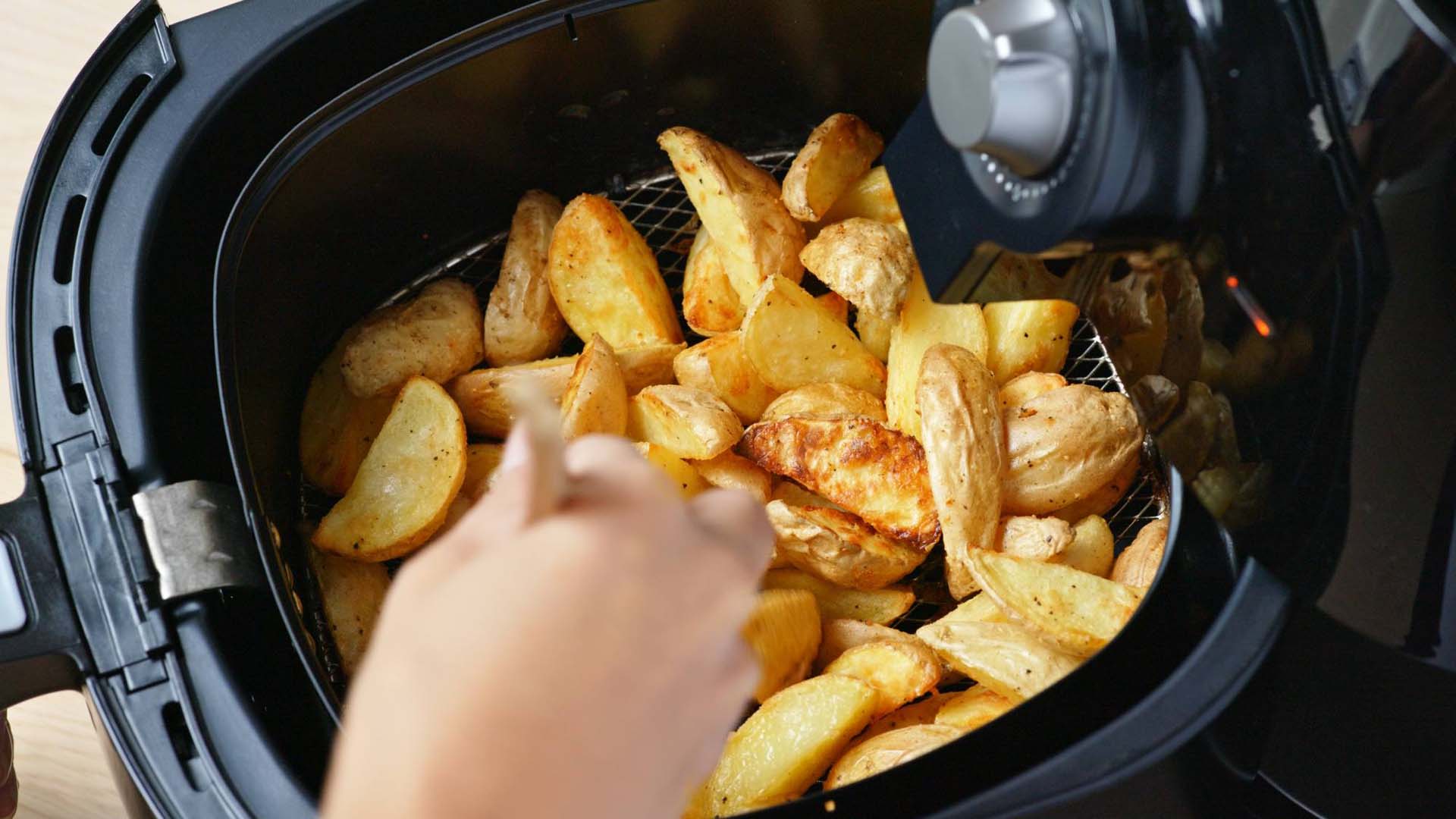 Chips in an airfryer