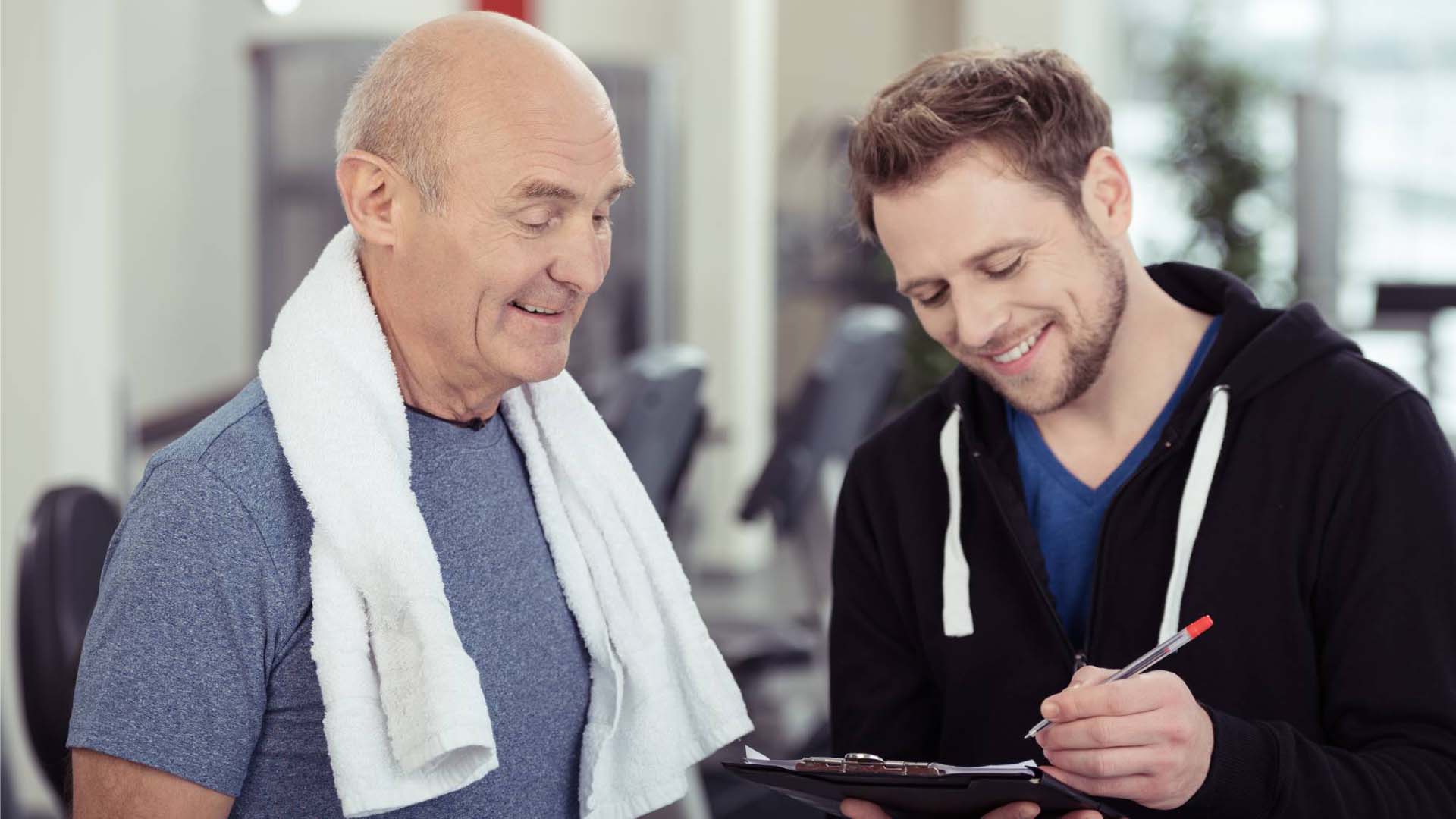 Filling in a PAR-Q for is standard practice when joining a gym