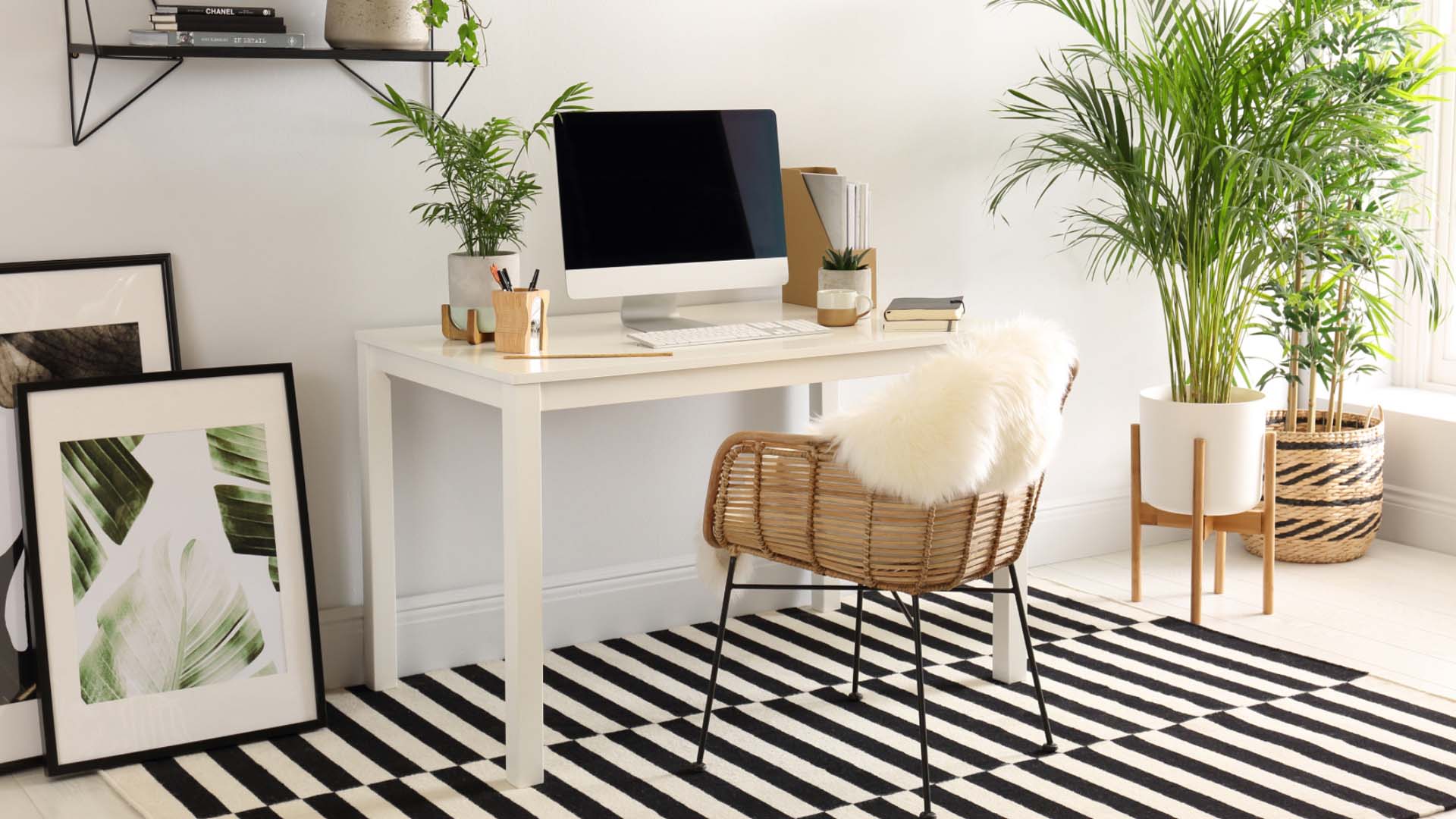 rug under a desk