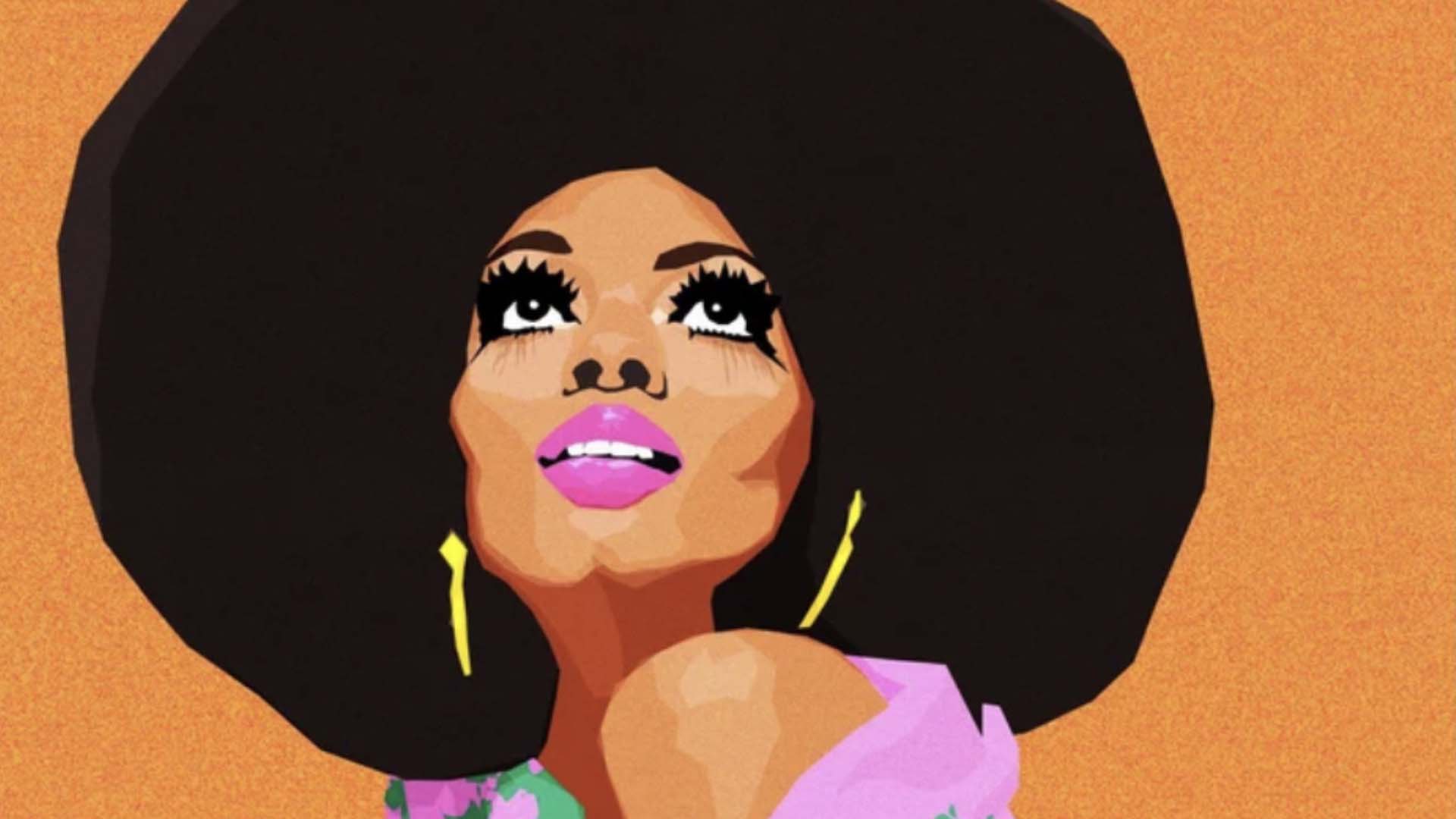 Art by Monica Ahanonu depicting Diana Ross