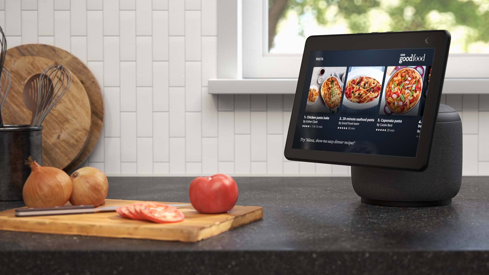 Using an Amazon Echo for touch free recipes
