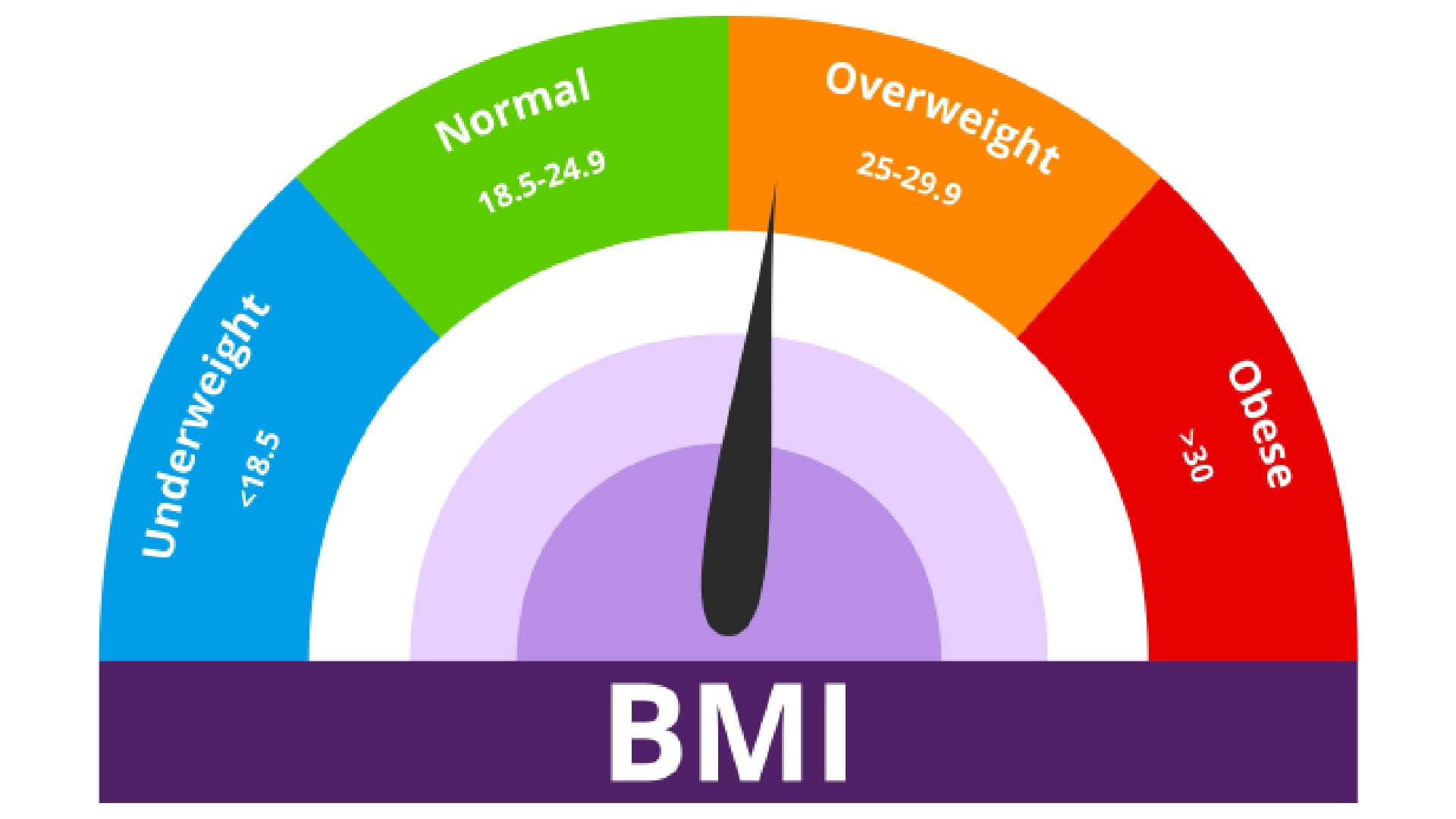 BMI scale registering overweight