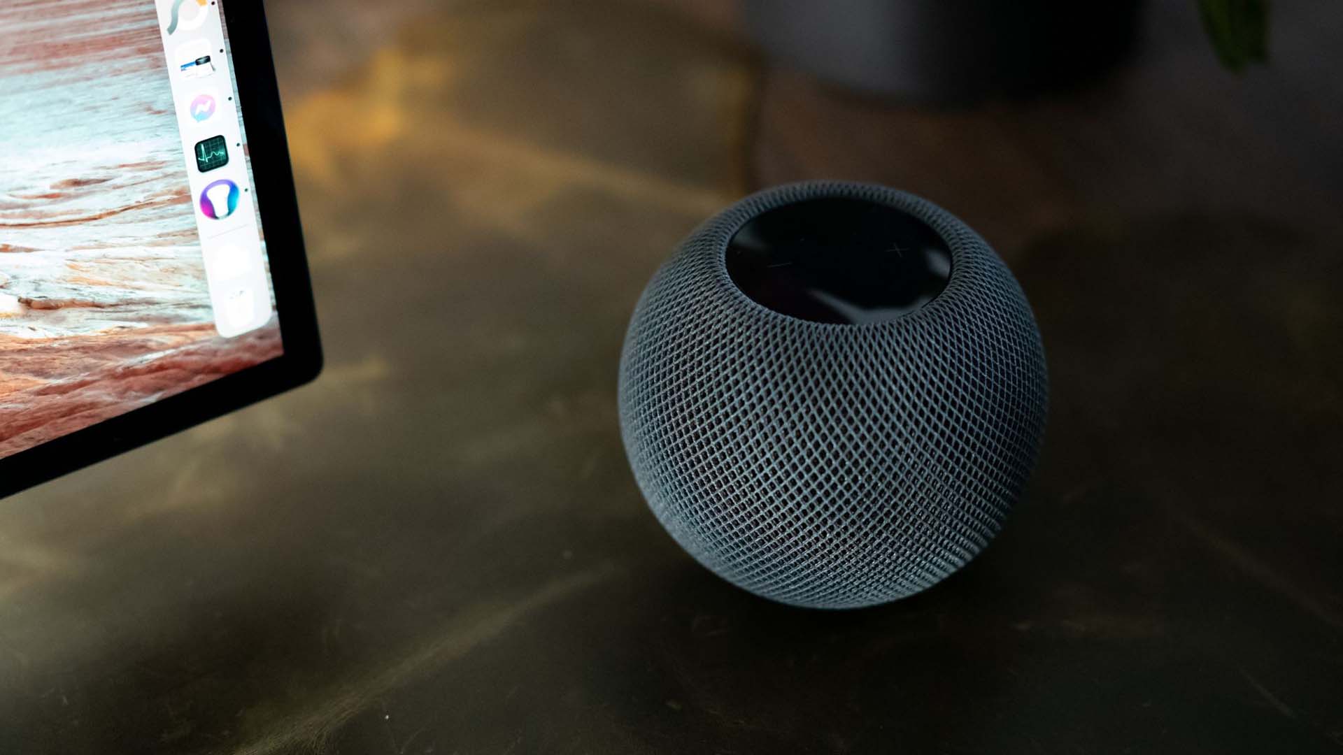 Apple Homepod Mini on a desk