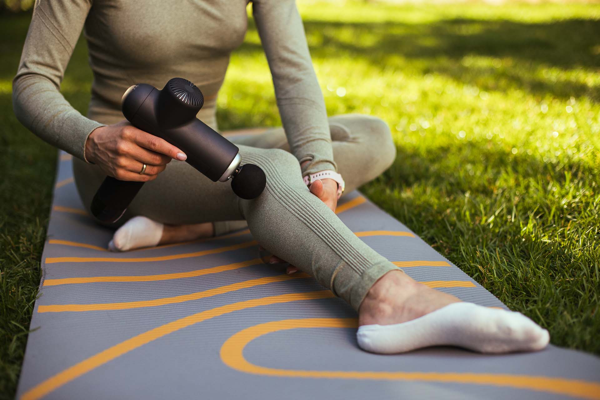 Massage guns help to increase blood flow to the area you're working on