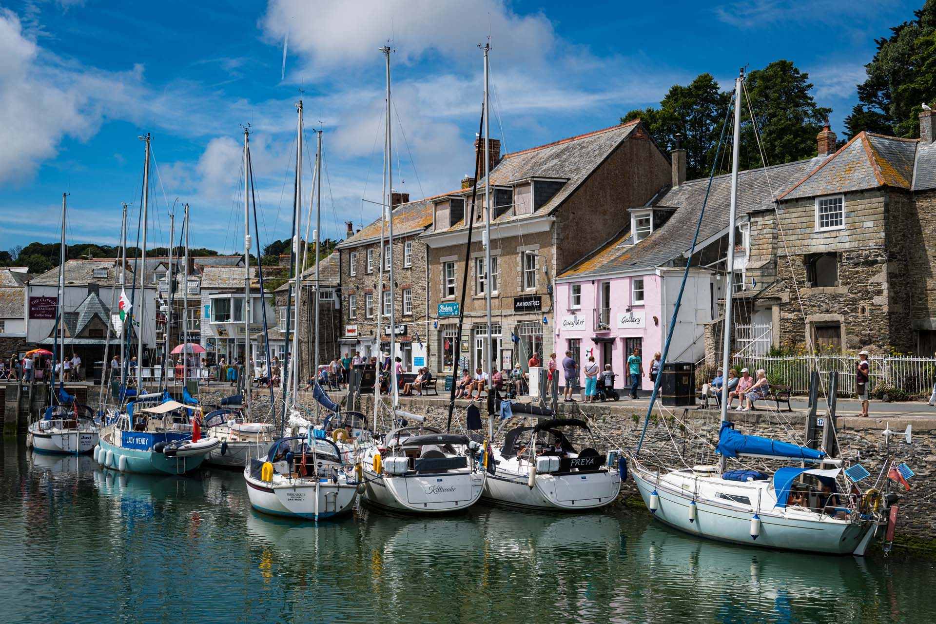 Boats in the harbour at Padstow