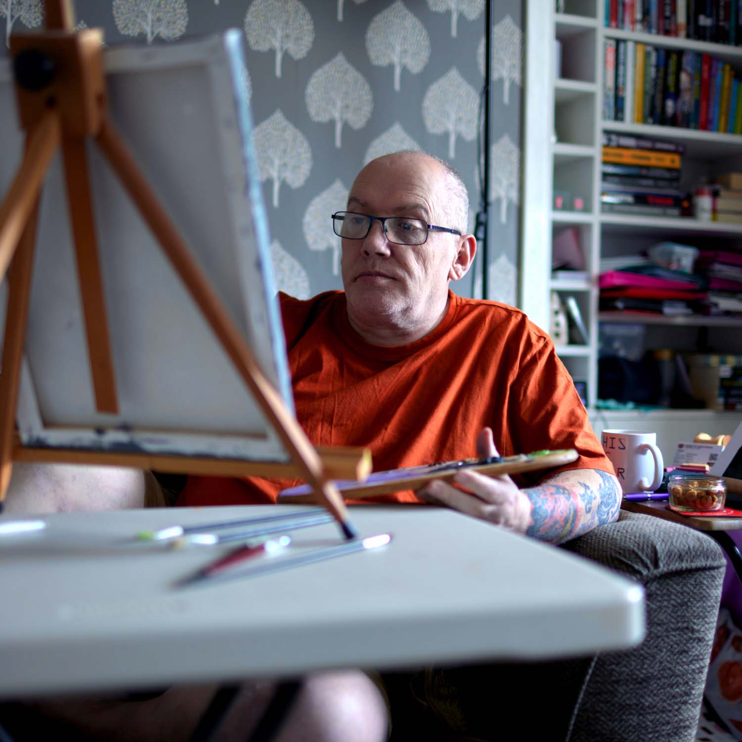 Art has been enormously helpful during Tom's recovery (and it's a new hobby he's picked up too)