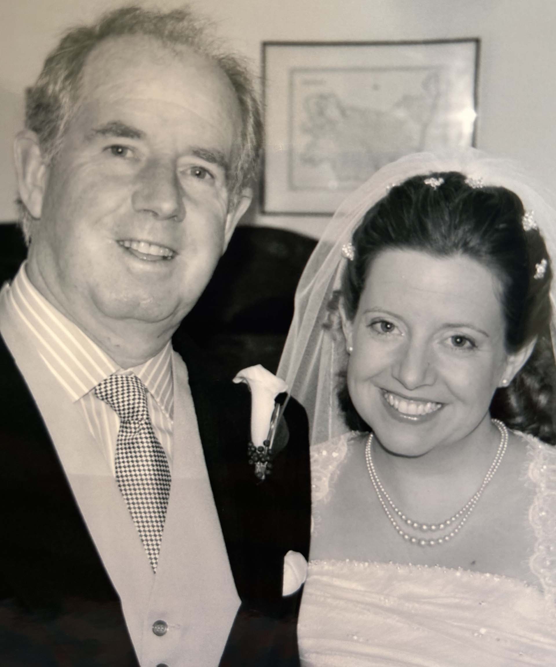Mel with her dad, Roger, on Mel's wedding day