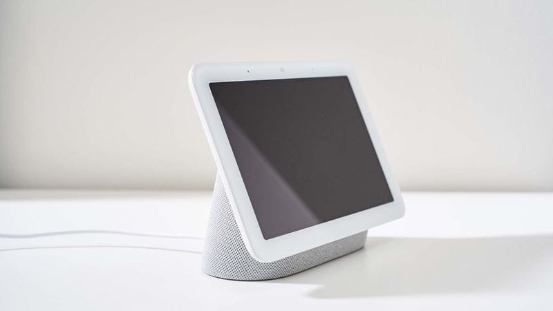 View of the Google Nest Hub from the side
