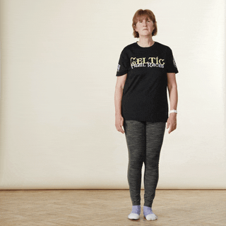 demo of a side lunge with no weights