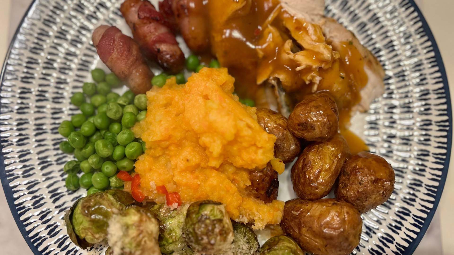 Christmas dinner from an air fryer