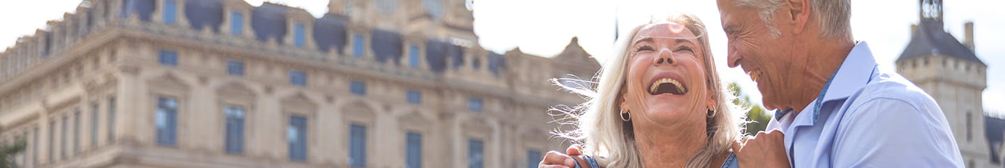 Seniors taking a break in Paris relaxing on the Seine River
