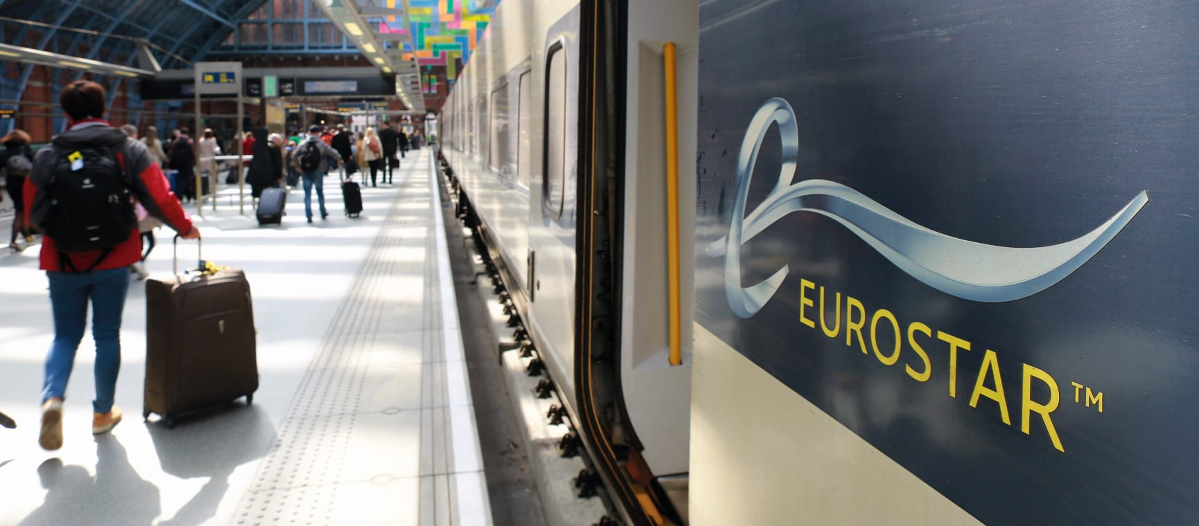 A Eurostar train waiting on the platform | Getty