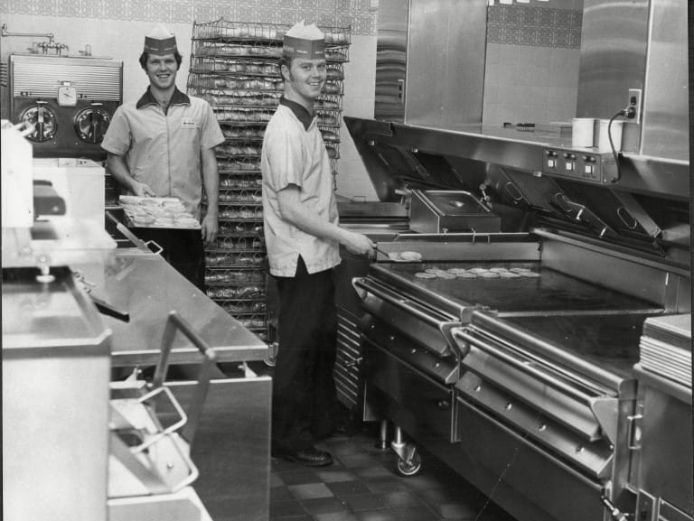 Staff in the the Woolwich McDonald's kitchen | ANL/Shutterstock