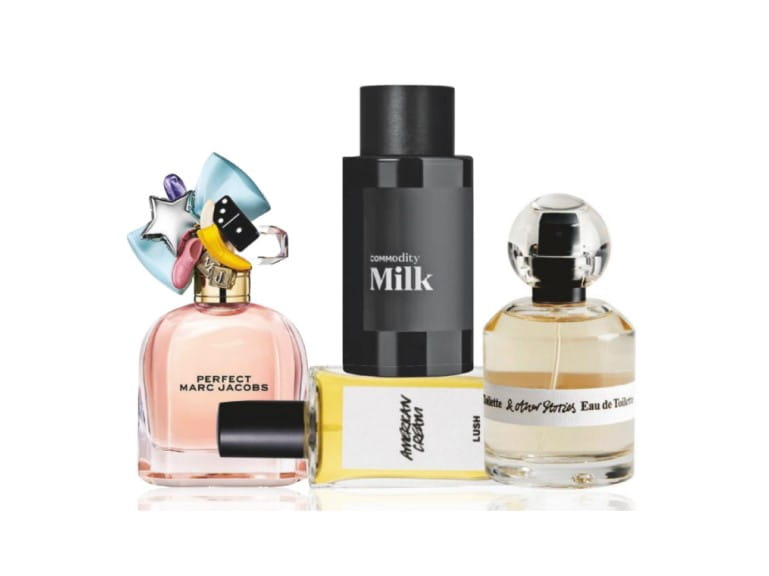 Marc Jacobs Perfect; Commodity Milk; Lush American Cream; and & Other Stories Perle de Coco