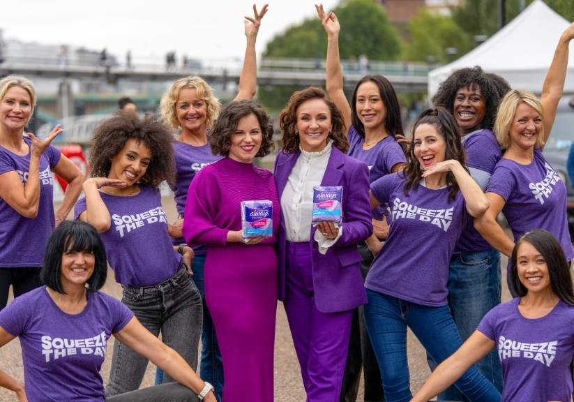 Shirley Ballas with GP Dr Philippa Kaye surrounded by dancers