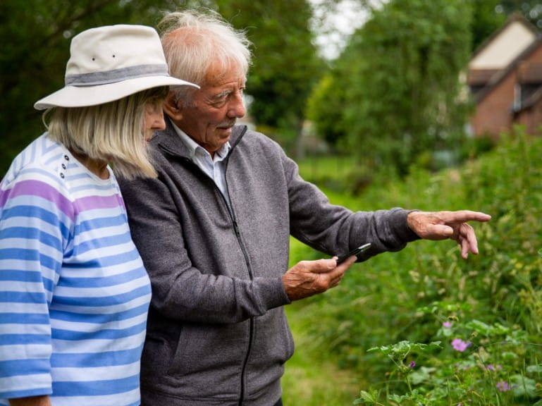 An older couple spotting butterflies |  Butterfly Conservation