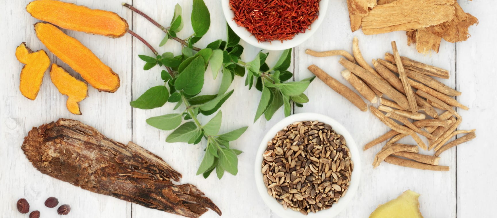 Herbal medicine preparation with fresh and dried herbs | Getty/marilyna