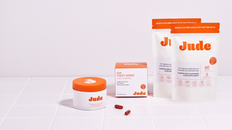 a variety of packets of Jude Bladder Supplements
