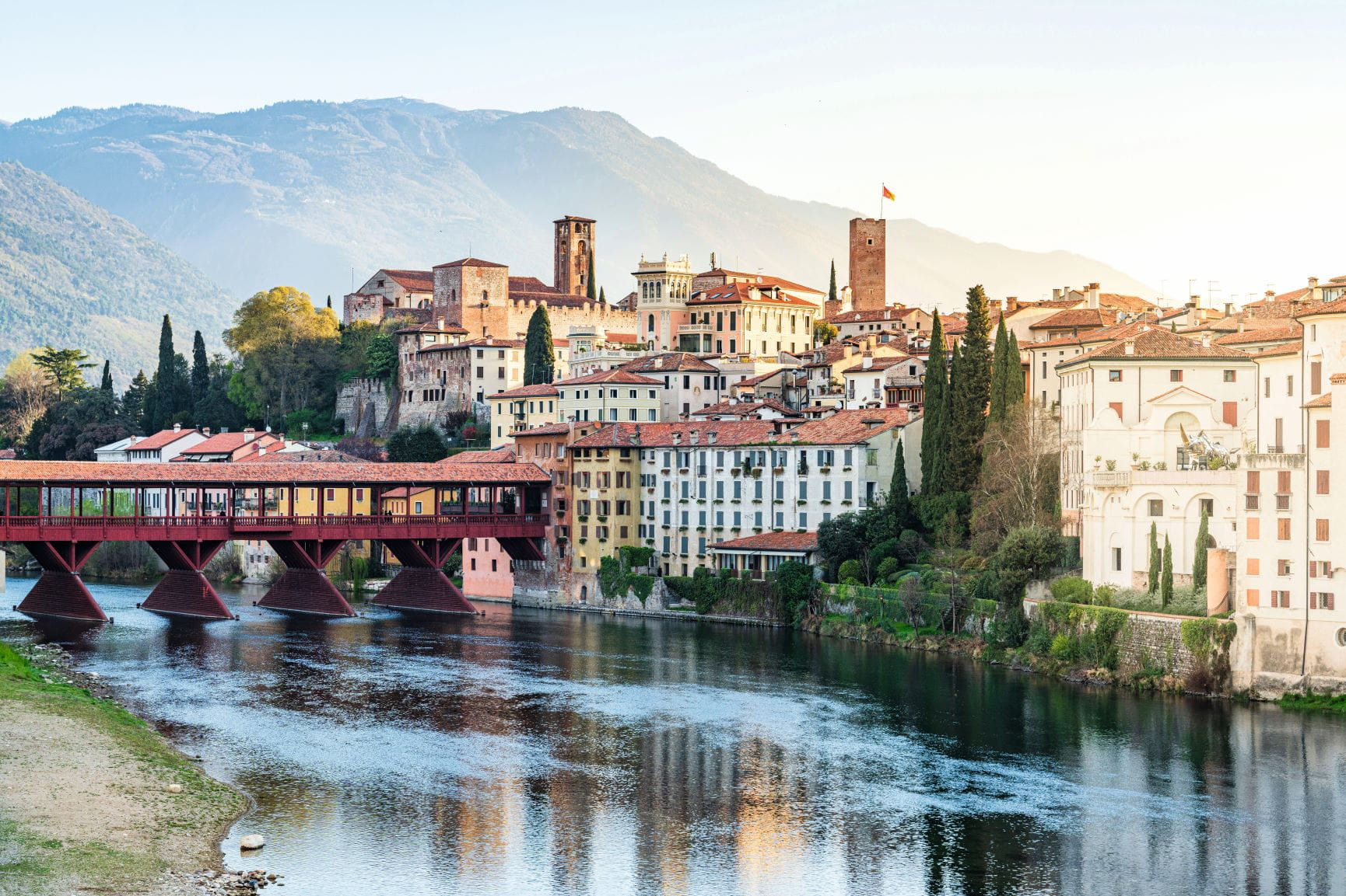 Vista of Bassano del Grappa in Prosecco