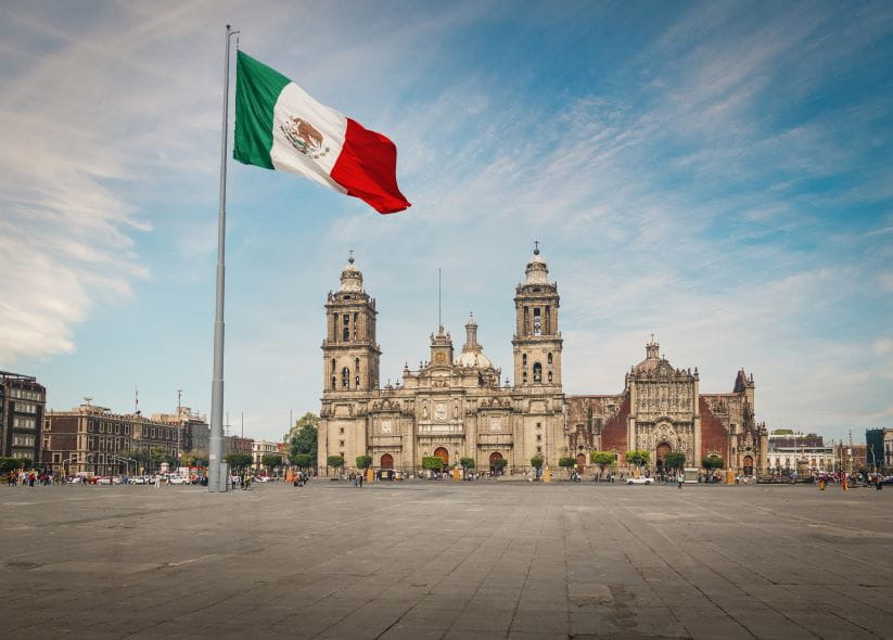wide shot of Zocalo Square