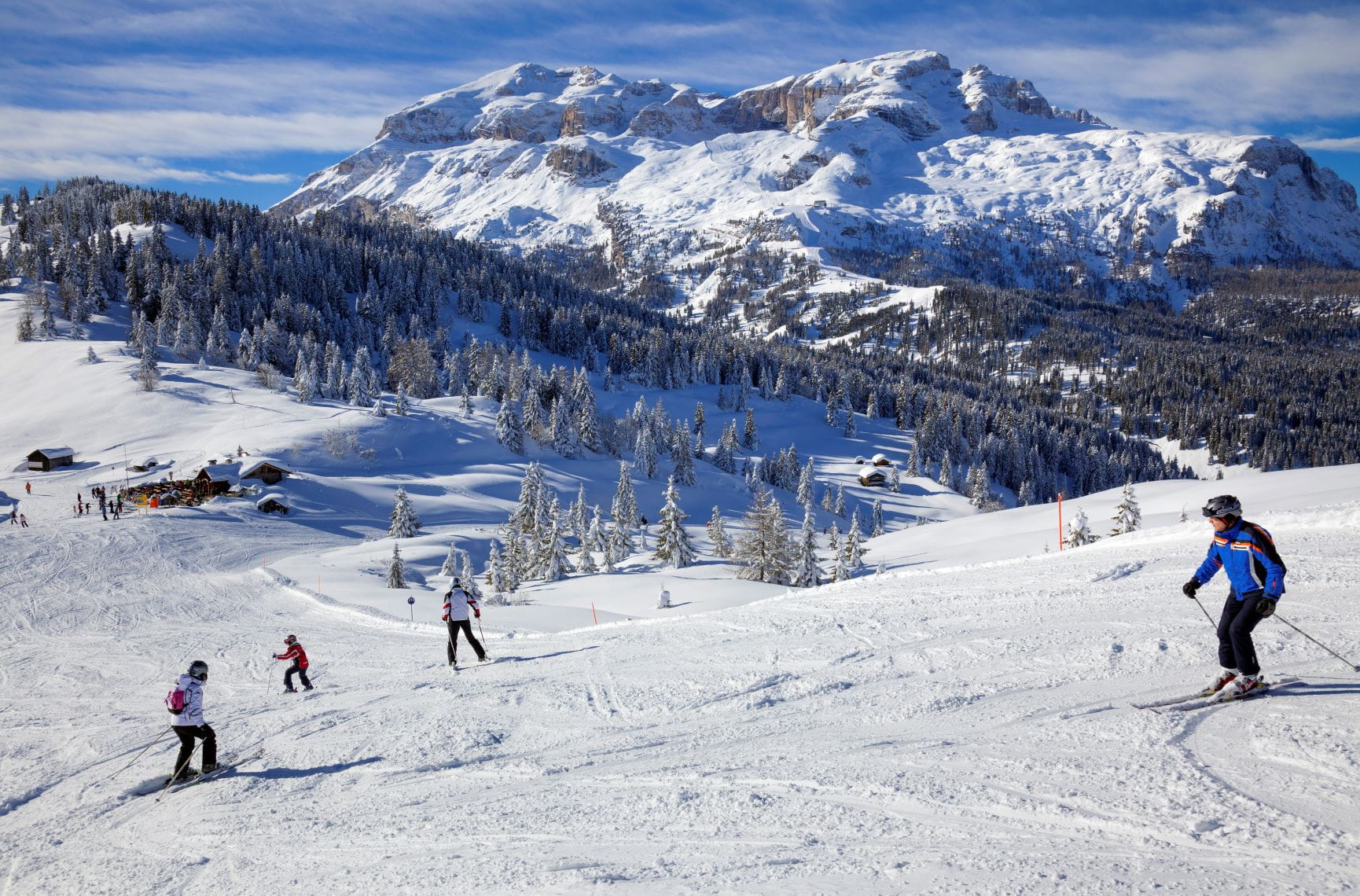 Skiing in the Dolomites