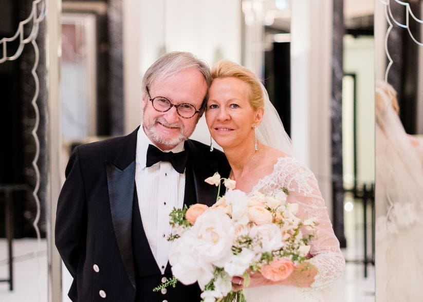 Virginia and Justin on their wedding day