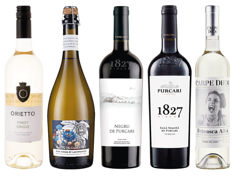 Five bottles of Moldovan wine as selected by Saga's wine expert