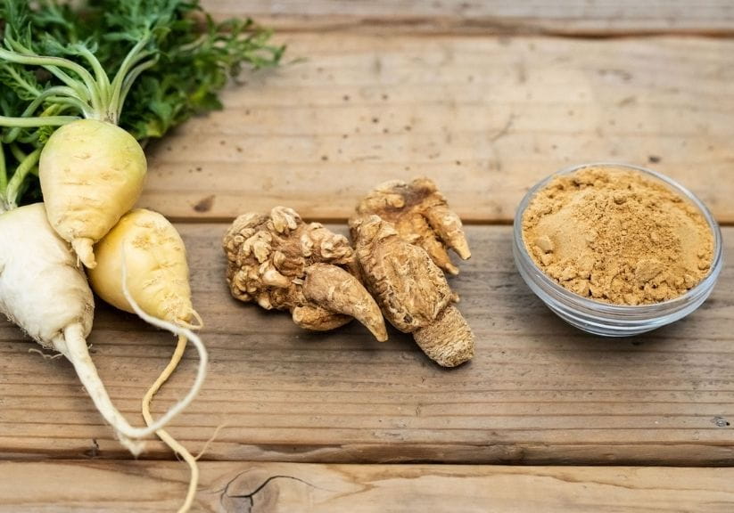 maca fresh dried and powder