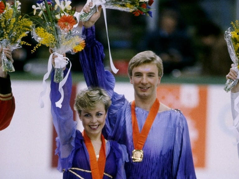 Christopher Dean and Jayne Torvill winning Olympic gold in 1984